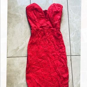 Red Lace Summer Dress